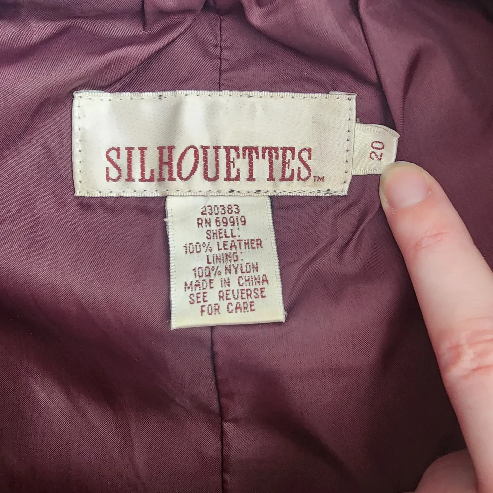 Brown Genuine Leather Skirt Womens Size 20 Vintage Midi Pockets Red - Picture 2 of 10